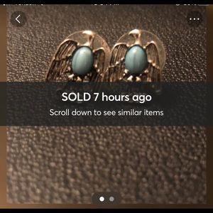 SOLD Sterling Silver & Turquoise Stud Earrings